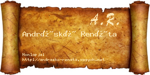 Andráskó Renáta névjegykártya