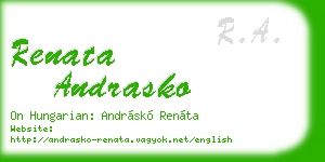 renata andrasko business card